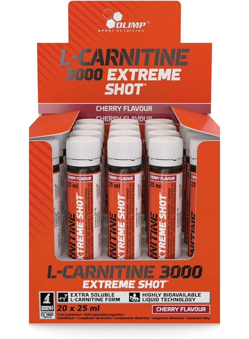Nutrend Carnitine 3000 Shot, Strawberry Flavor, 60ml Pack of 20