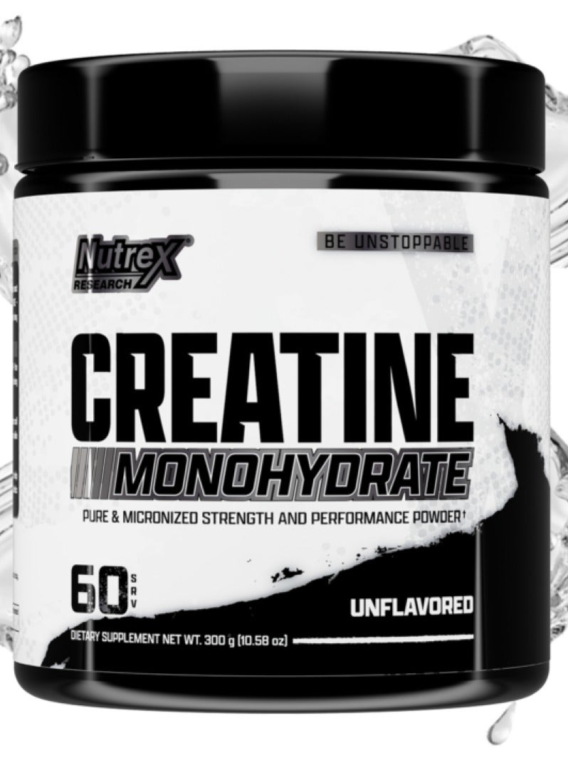 Creatine Monohydrate Pure Micronized Strength And Performance Powder 300g Unflavored
