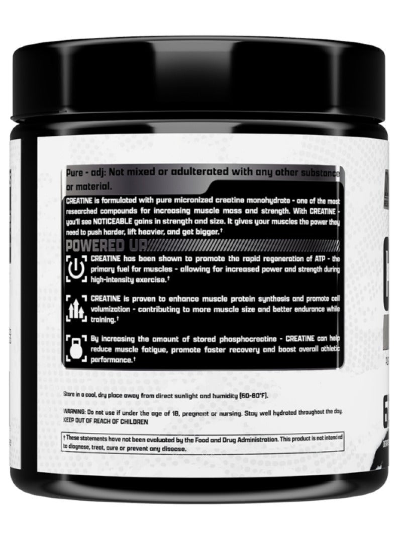 Creatine Monohydrate Pure Micronized Strength And Performance Powder 300g Unflavored