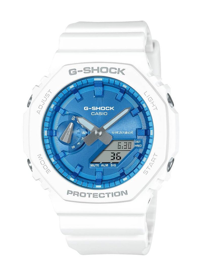 G-Shock Analog-Digital Blue Dial Resin Strap Men's Watch GA-2100WS-7ADR