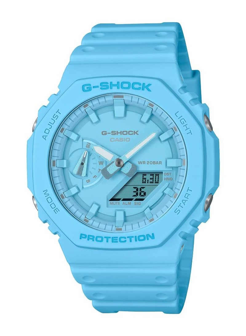 G-Shock Analog-Digital Blue Resin Strap Watch GA-2100-2A2DR
