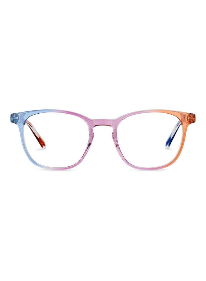 Zero Power Blue Cut Computer Glasses | Anti Glare, Lightweight & Blocks Harmful Rays | Uv Protection Specs | Blu-Pink-Brown | Women | Large | Lb E14058