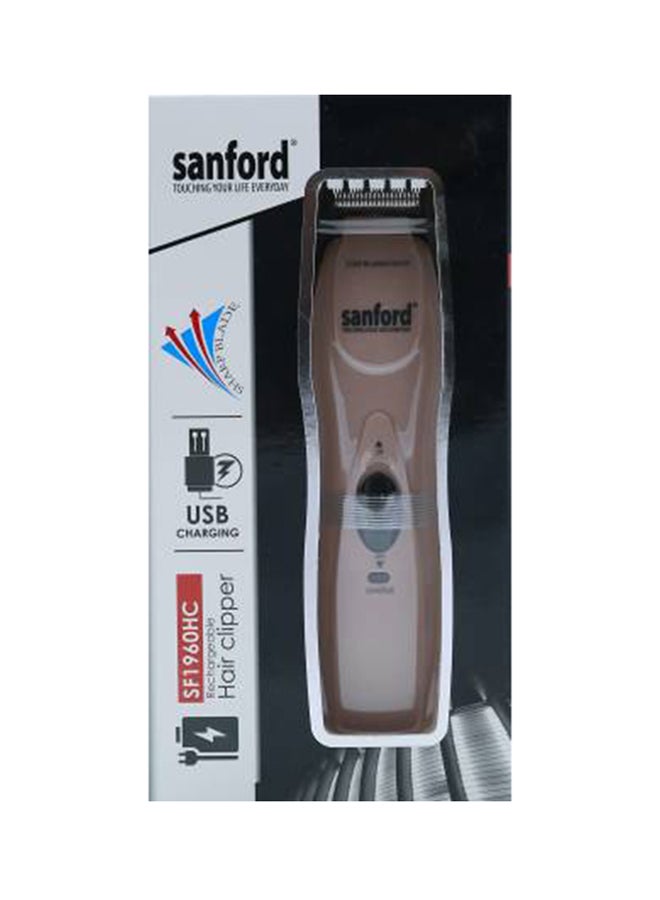 Rechargeable Hair Clipper Black/White/Brown