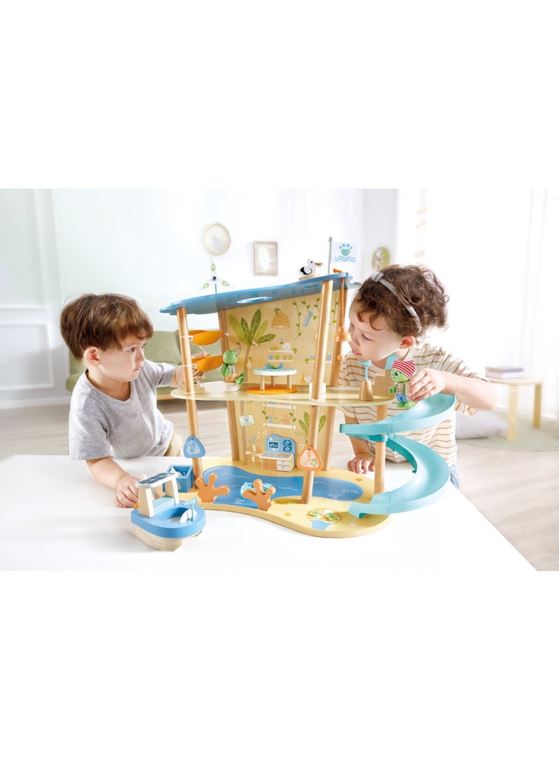 Hape Green Planet Ocean Rescue Playset W/ Accessories 47pcs