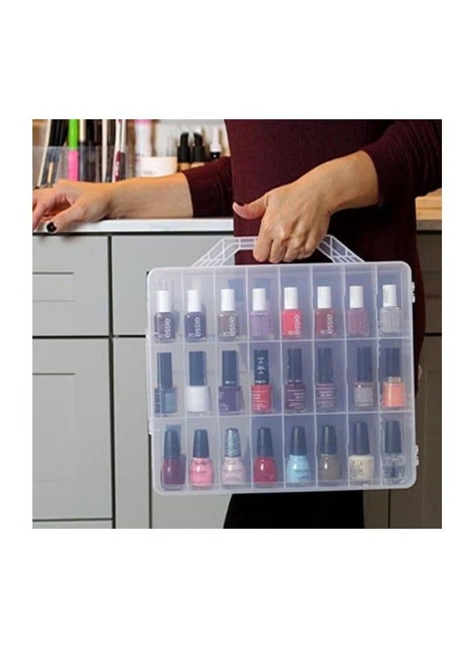 48 Grids Nail Polish Storage Box Clear