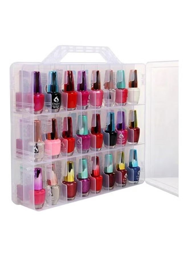 48 Grids Nail Polish Storage Box Clear