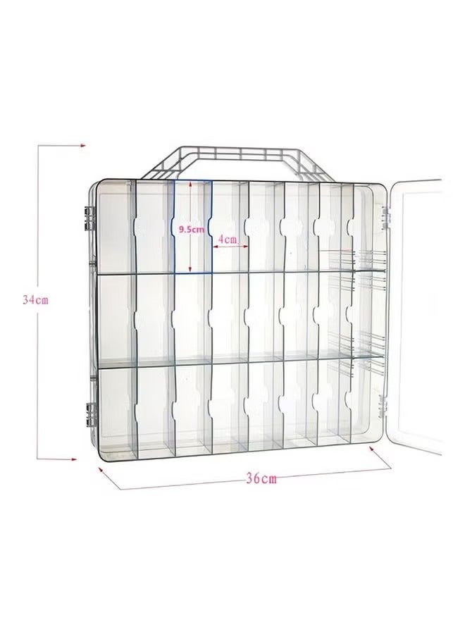 48 Grids Nail Polish Storage Box Clear