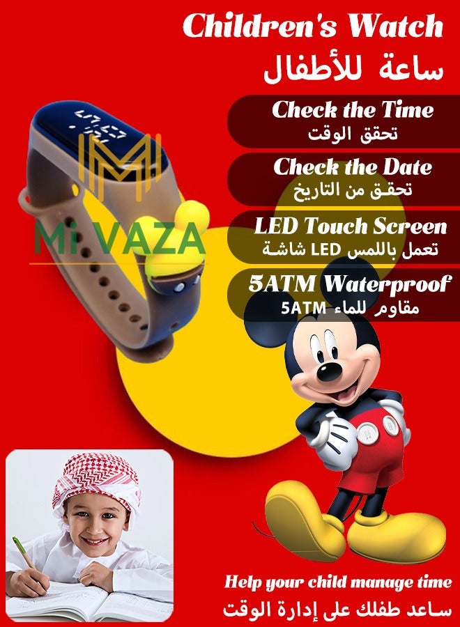 M3 Cartoon Children's LED Electronic Waterproof Touch Watch - Cute Cartoon Gifts for Children - Digital Sports Toddler Daily Waterproof LED Design