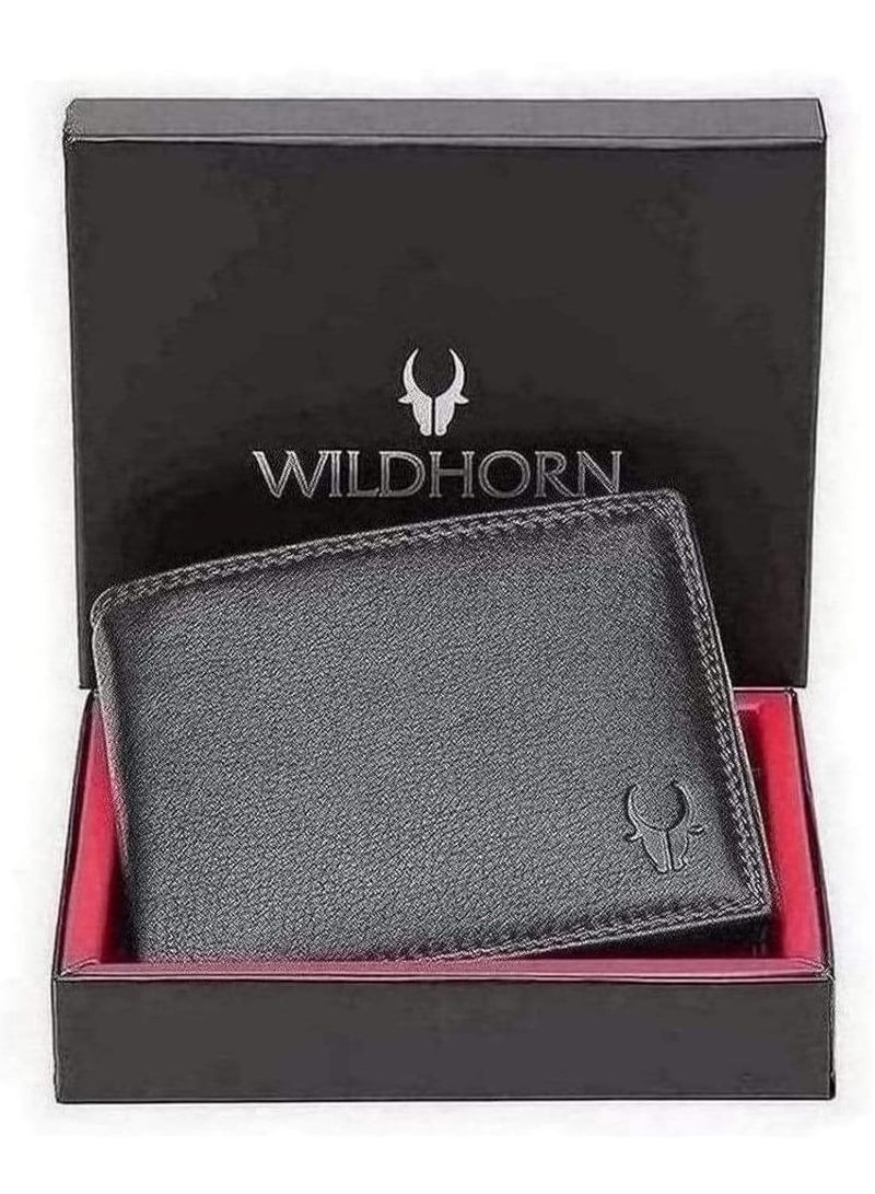 Leather Wallet for Men I 4 Credit/Debit Card slots I 2 Secret compartments I 1 Coin Pocket & 2 Currency Compartments