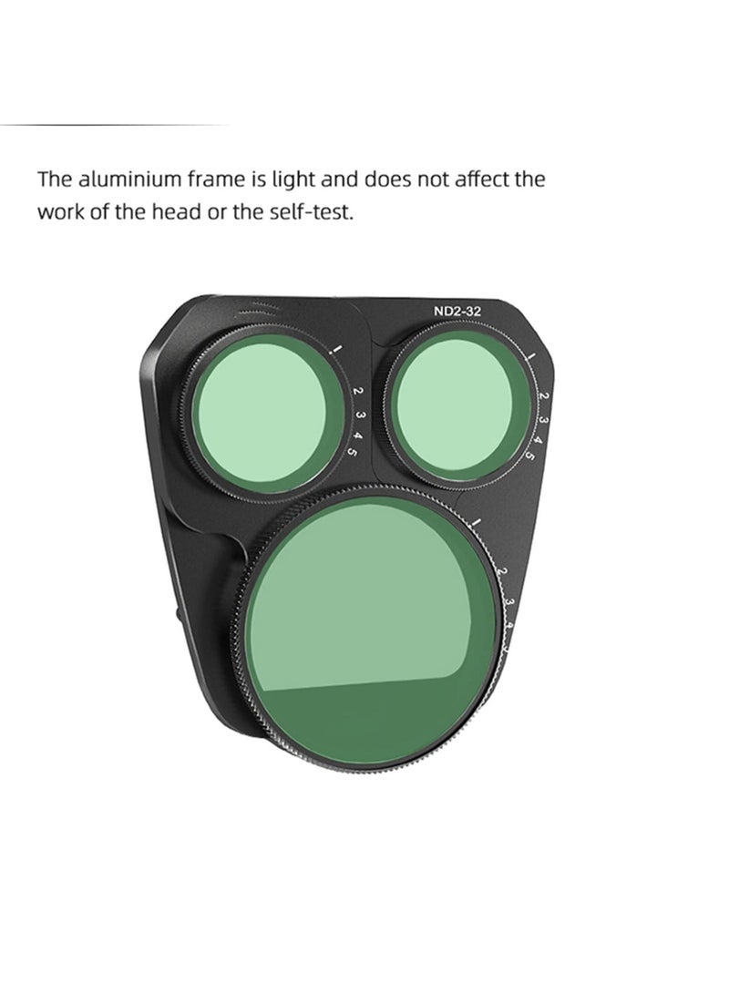 SYOSI ND Filter Set Compatible with DJI Mavic 3 Pro, 4 Pcs Polarizing Neutral Density Filters ND8, ND16, ND32, ND64 Variable ND Filter with Ultra Slim Frame Multi Coated HD Optical Glass