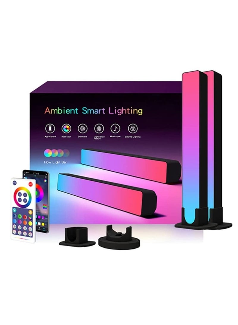 Smart LED Light Bar, RGB Ambiance Backlight with 12 Scene Modes and Music Modes, Desktop Music Bluetooth Light Smart APP Control Music Slide Floor Lamp for Gaming, PC, TV, Room Décor