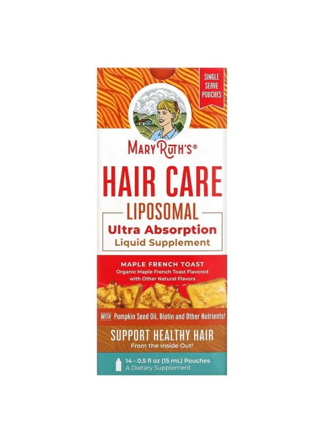 Hair Care Liposomal, Maple French Toast, 14 Pouches, 0.5 fl oz (15 ml)