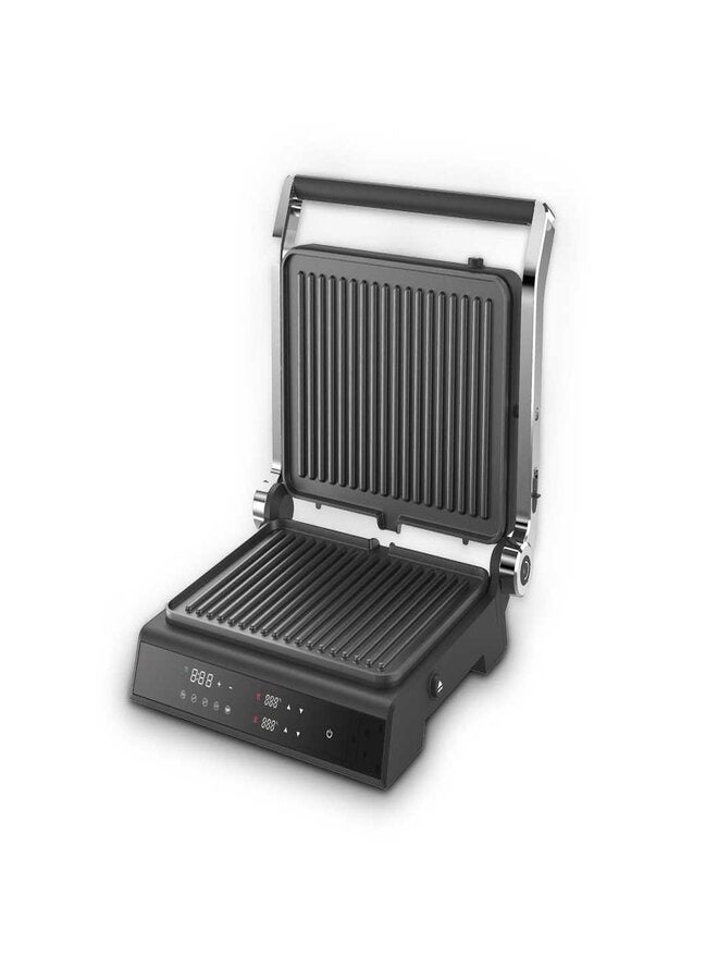 Porodo Lifestyle Digital Touch Electric Grill: Dual Plate Control, 1800-2000W Power, Removable Non-Stick Plates