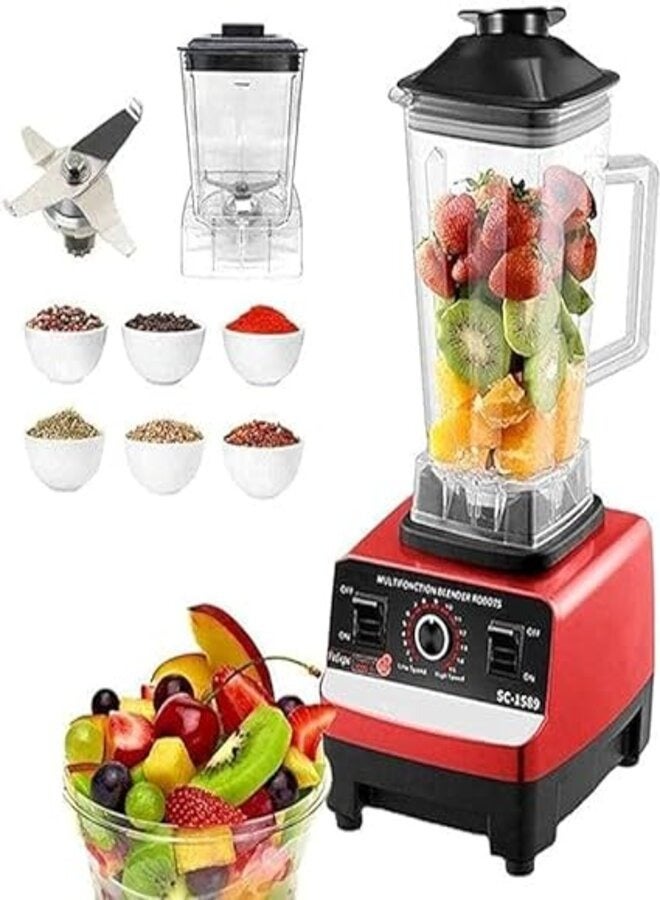 Silver Crest Blender with 4500W Motor, 15 Speeds, Timer Function, 2.5L Capacity