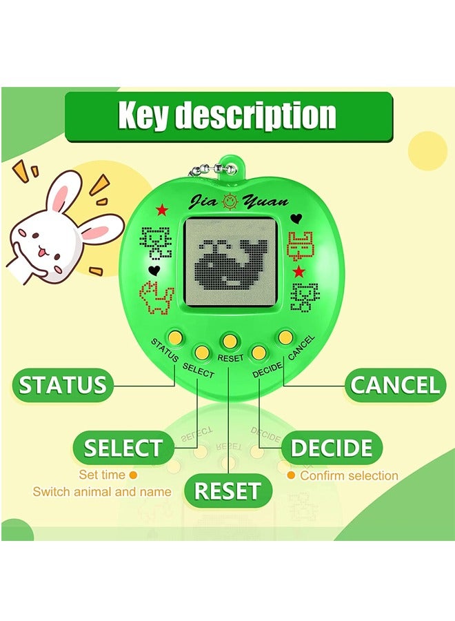 4 Pcs Virtual Pets Keychain, Virtual Electronic Digital Pets Keychain, Game Keyring, Retro Handheld Game, Machine Nostalgic 90s Toy for Boys Girls Party Favor