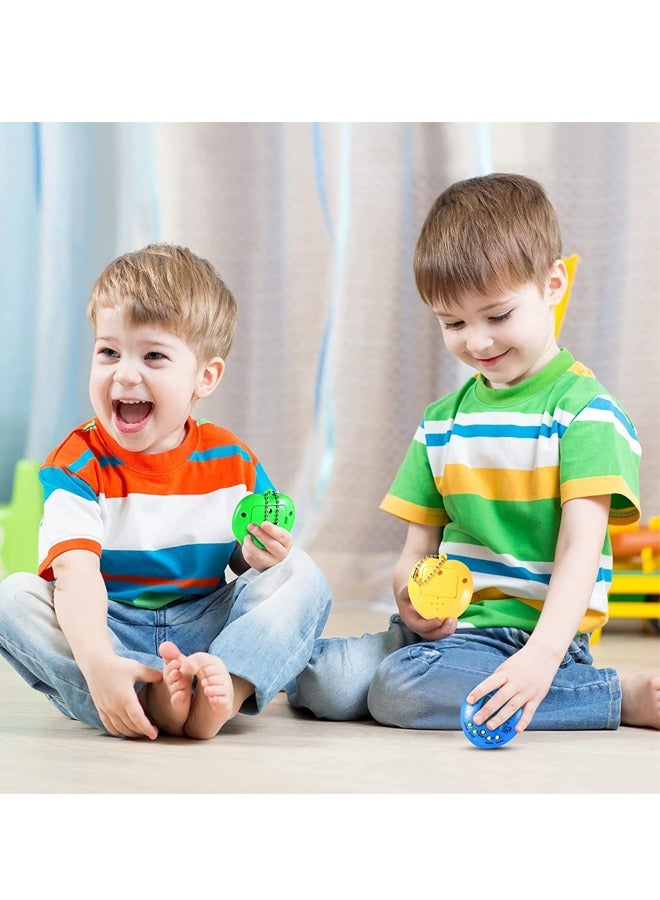 4 Pcs Virtual Pets Keychain, Virtual Electronic Digital Pets Keychain, Game Keyring, Retro Handheld Game, Machine Nostalgic 90s Toy for Boys Girls Party Favor