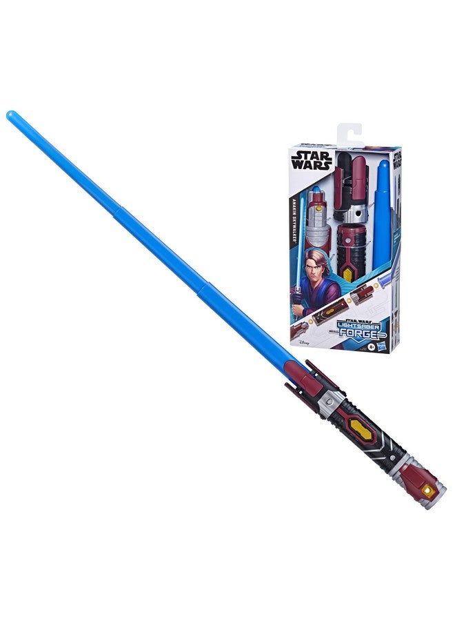 Lightsaber Forge Anakin Skywalker Extendable Blue Lightsaber Customizable Roleplay Toy Toy For Kids Ages 4 And Up