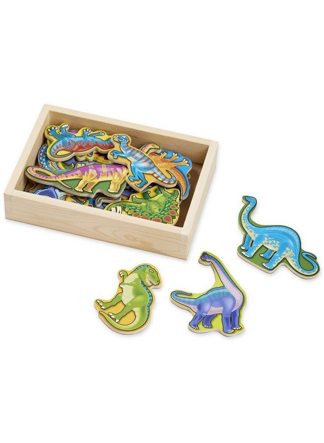 Dinosaur Wooden Magnet Set + 1 Scratch Art Minipad Bundle (00476)
