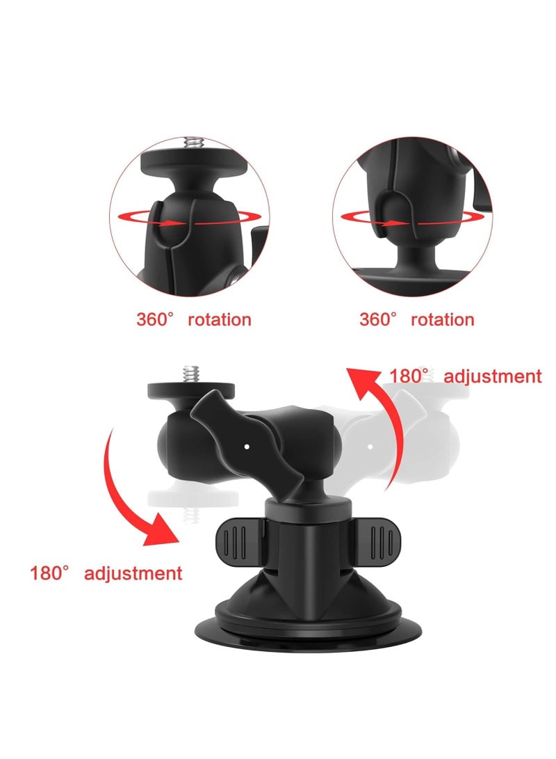 Suction Cup for GoPro Cameras Car Windshield Suction Mount Bracket 360 Degree Rotation Ball Head with 1/4