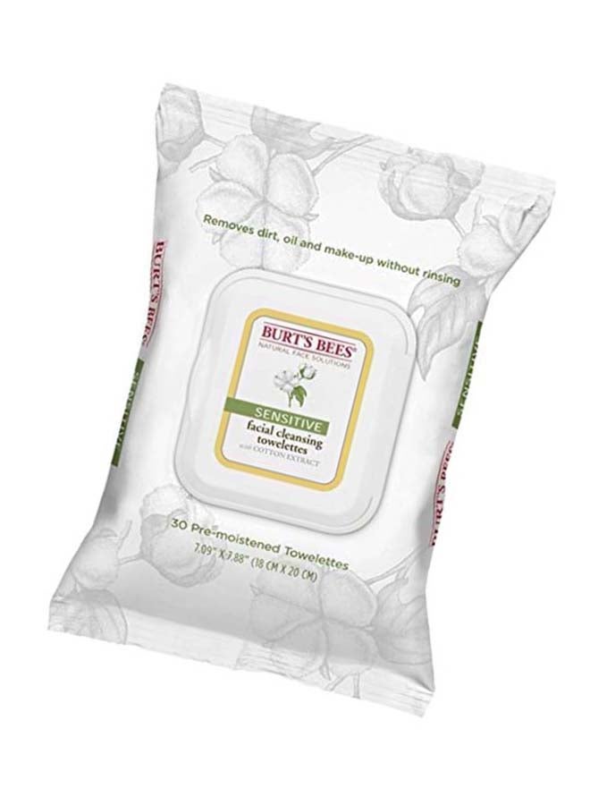 30-Piece Sensitive Facial Cleansing Towelettes