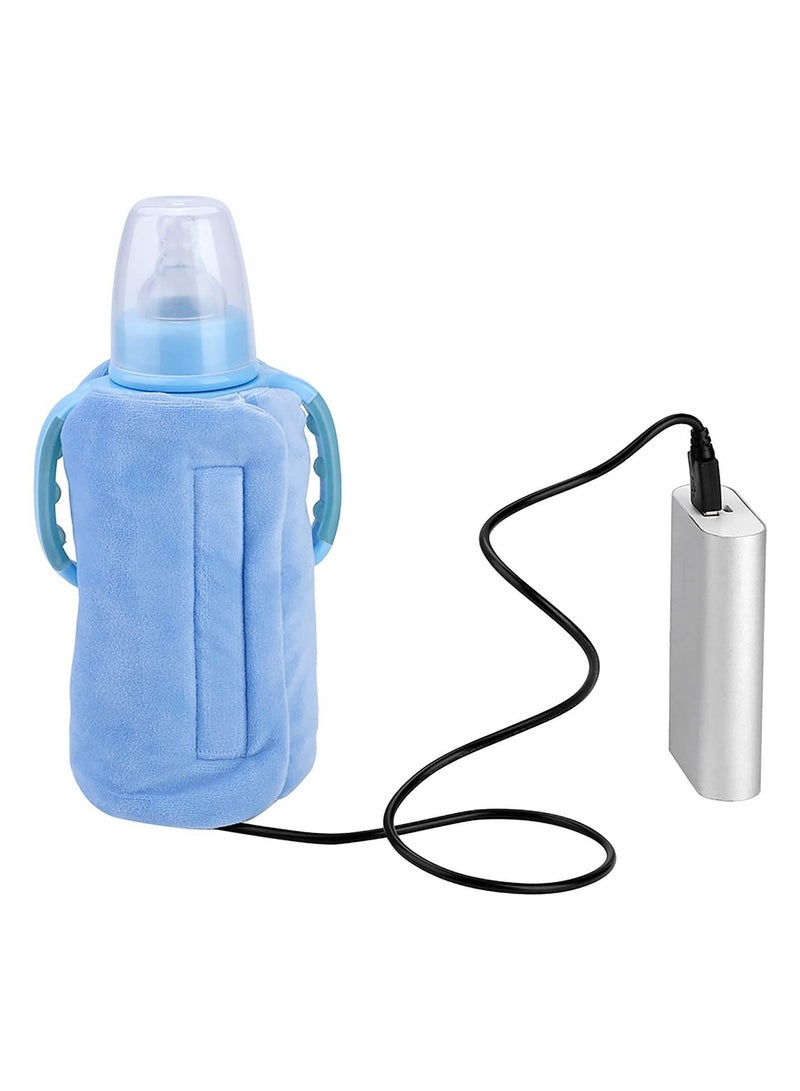 Bottle Warmer, USB Portable Travel Mug Milk Heater Bottle Heater Feeding Bottle Infant Storage Bag, Sandwich Type Structure Heat Insulation Safe Design