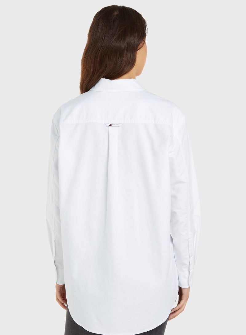 Pocket Detail Button Down Shirt