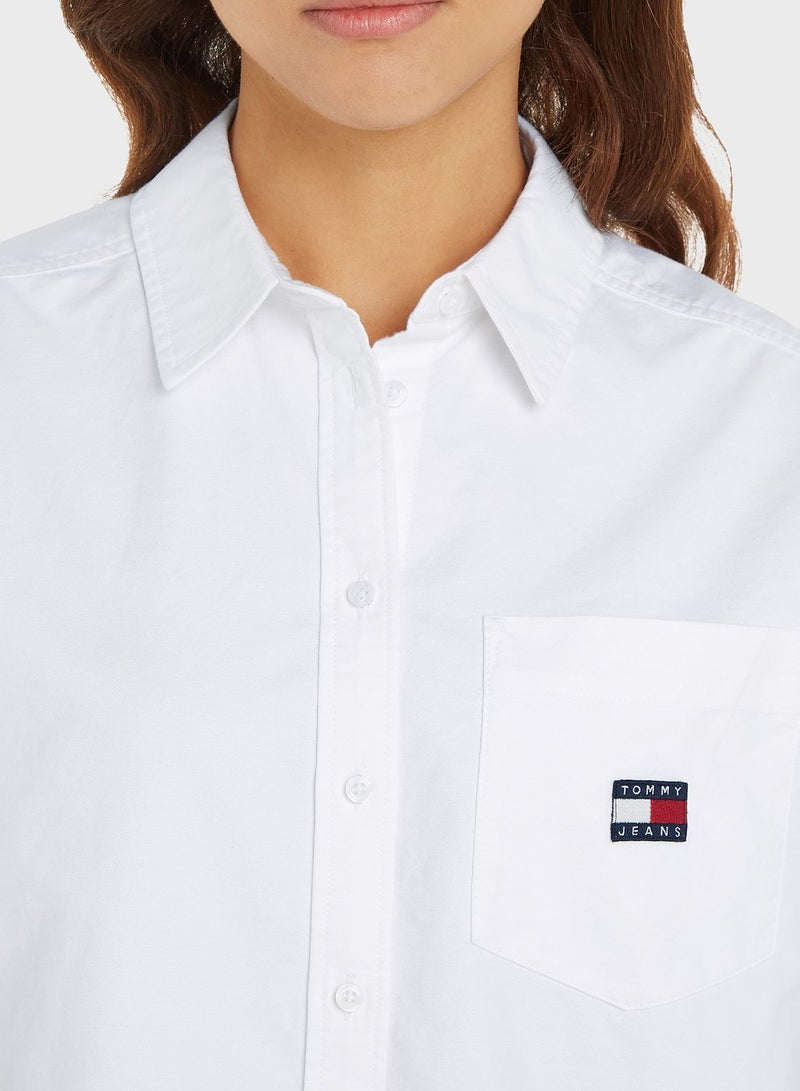 Pocket Detail Button Down Shirt