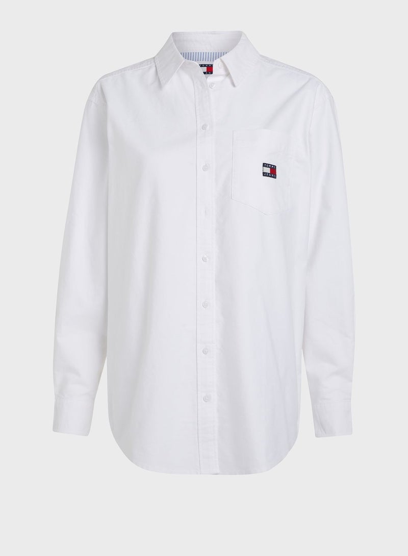 Pocket Detail Button Down Shirt