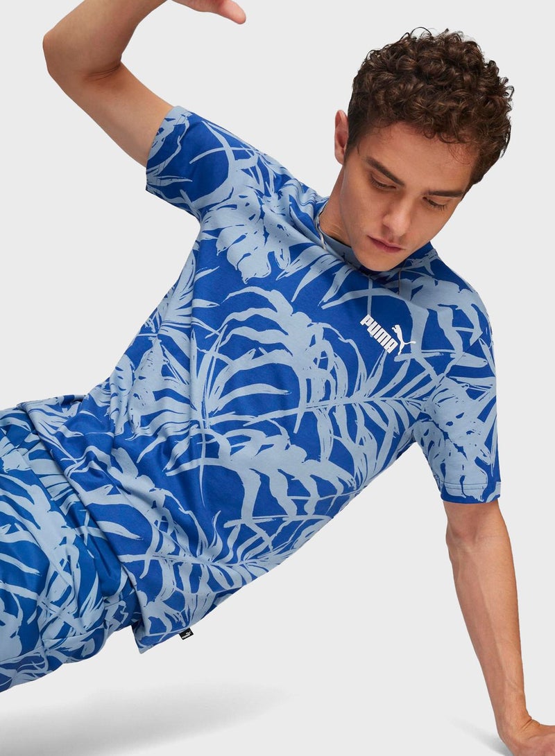 Essential Palm Resort All Over Printed T-Shirt
