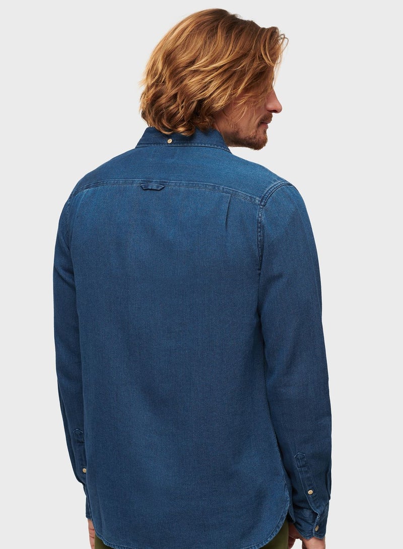 Logo  Denim Relaxed  Fit Shirt