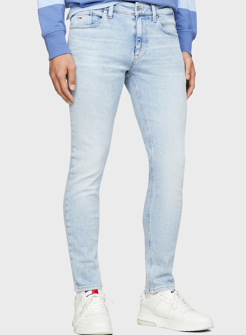 Light Wash Slim Fit Jeans