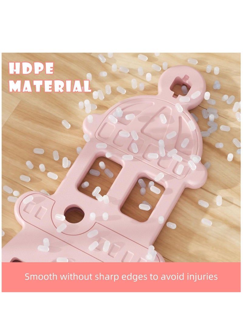 Toddler Slide and Swing Set 4 in 1 Kids Slide with Swing Baby Slide with Basketball Frame and Ball and Extra Long Slide for Boys and Girls Indoor and Outdoor Playground