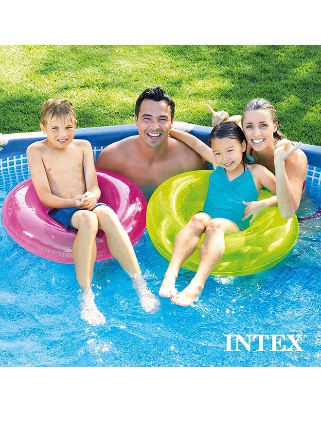 Intex 28200EH 10 Foot x 30 Inch 4 Person Outdoor Metal Frame Above Ground Round Swimming Pool with Easy Set-Up (Pump Not Included)