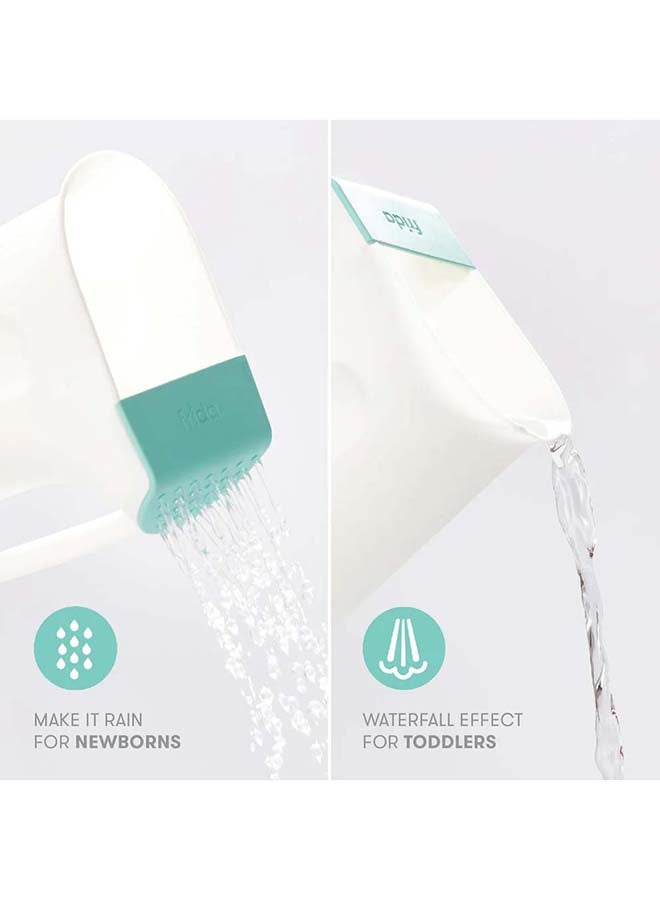 Control The Flow Bath Rinse Cup - White/Teal