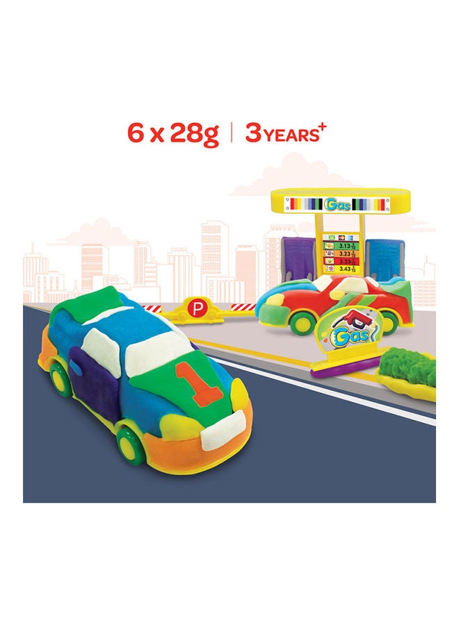 Dough Creation Car Set For 3 Years And Above – 6 X 28 G