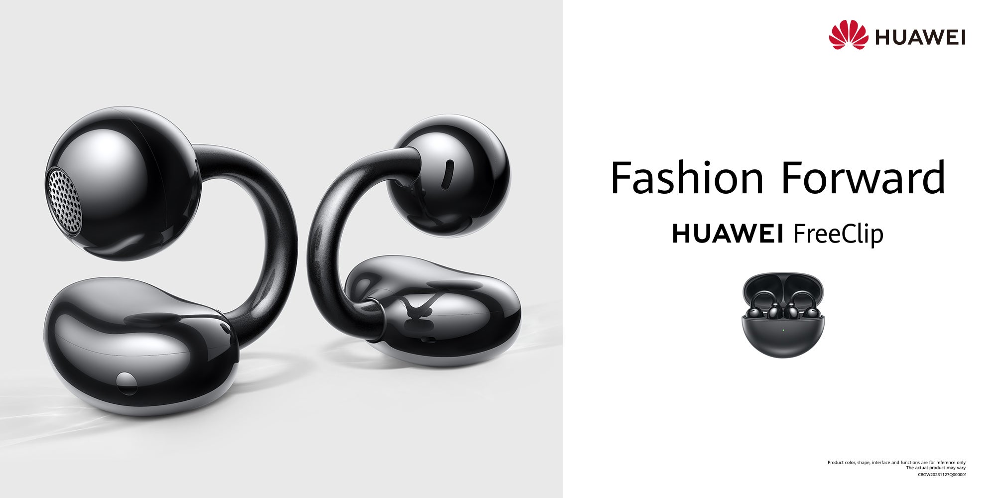 Free Clip Wireless Bluetooth Earphones, Futuristic Aesthetic Design, Feather-Like Wearing, Open-Ear Listening, Long Battery Life, iOS And Android, IP54  + Huawei Band 8 Purple