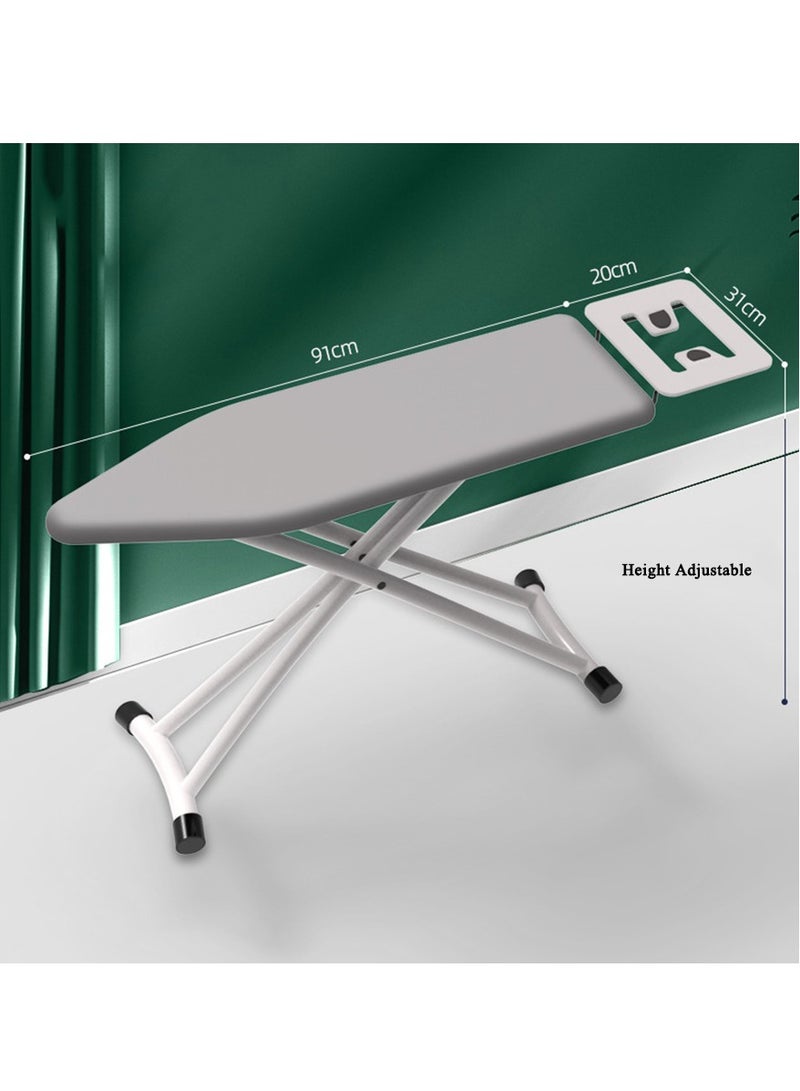 Foldable Large Ironing Board with Aluminised Ironing Surface and iron stand
