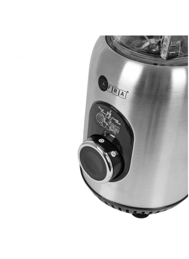 2 In 1 Blender, 5 Speed Settings, 1.8 Liter Capacity, Glass Blender Jar & Grinder Jar, 6 Cutting Blades, 5 Speed Settings, G-Mark, ESMA, RoHS, And CB Certified, 2 Years Warranty 1.8 L 600 W AF-610BLSL Silver