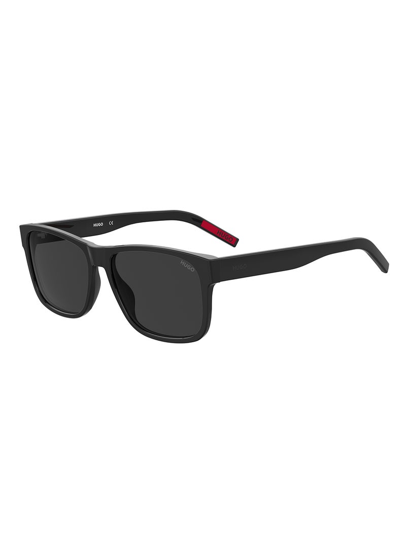 Men's UV Protection Rectangular Sunglasses - Hg 1260/S Black Millimeter - Lens Size: 57 Mm