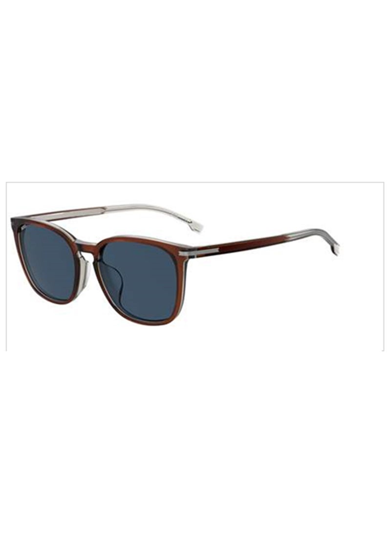 Men's UV Protection Rectangular Sunglasses - Boss 1668/F/Sk Brown 18 - Lens Size: 46.6 Mm