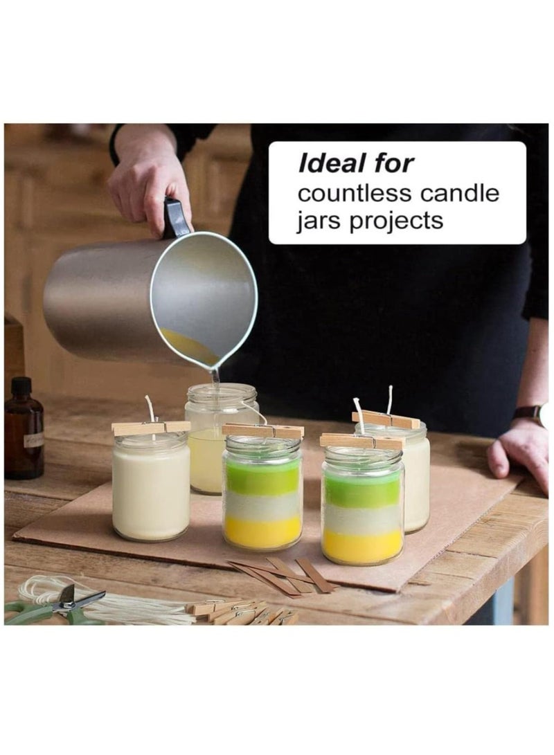 16oz 12pcs Wide Mouth Glass Jars with Black Lids fo Jam, jelly, salsa, loose spices, candles