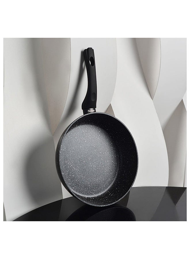 Deep Frying Pan Fiore Series With Non Stick Coating Aluminum Single Pan For Kitchen And Dining Room L 35 X W 59 X H 18 Cm Black