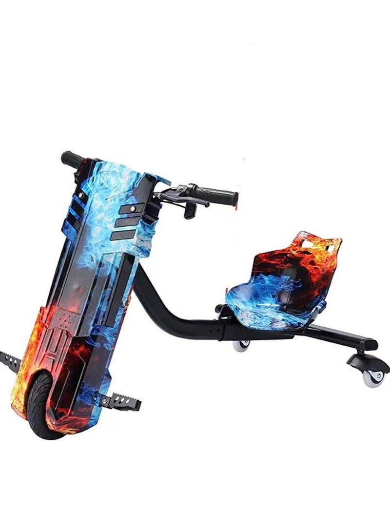 36V Electric Drifting Car Drift Scooter For Kids 3-Wheel Toys Scooter Yellow Blue Flames