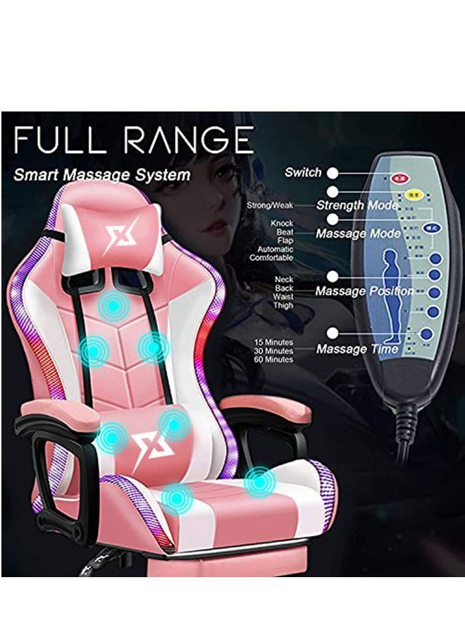 Gaming Chair LED Light Racing Chair,Ergonomic Office Massage Chair