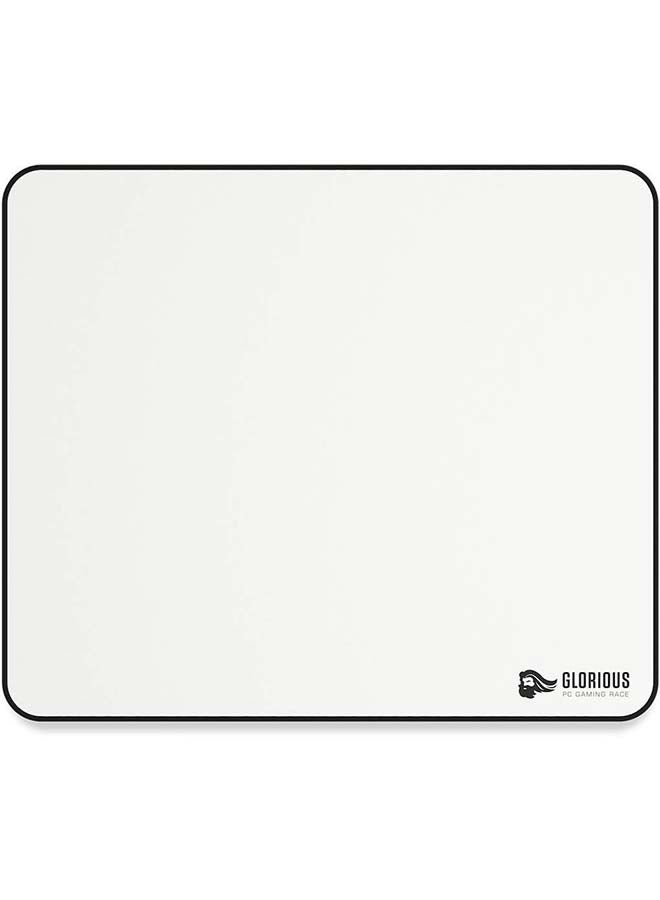 Glorious Large Gaming Mouse Pad for Desk - Rubber Base Computer Mouse Mat - Durable Mouse Mat - Cloth Mousepad with Stitched Edges - White Cloth Mousepad