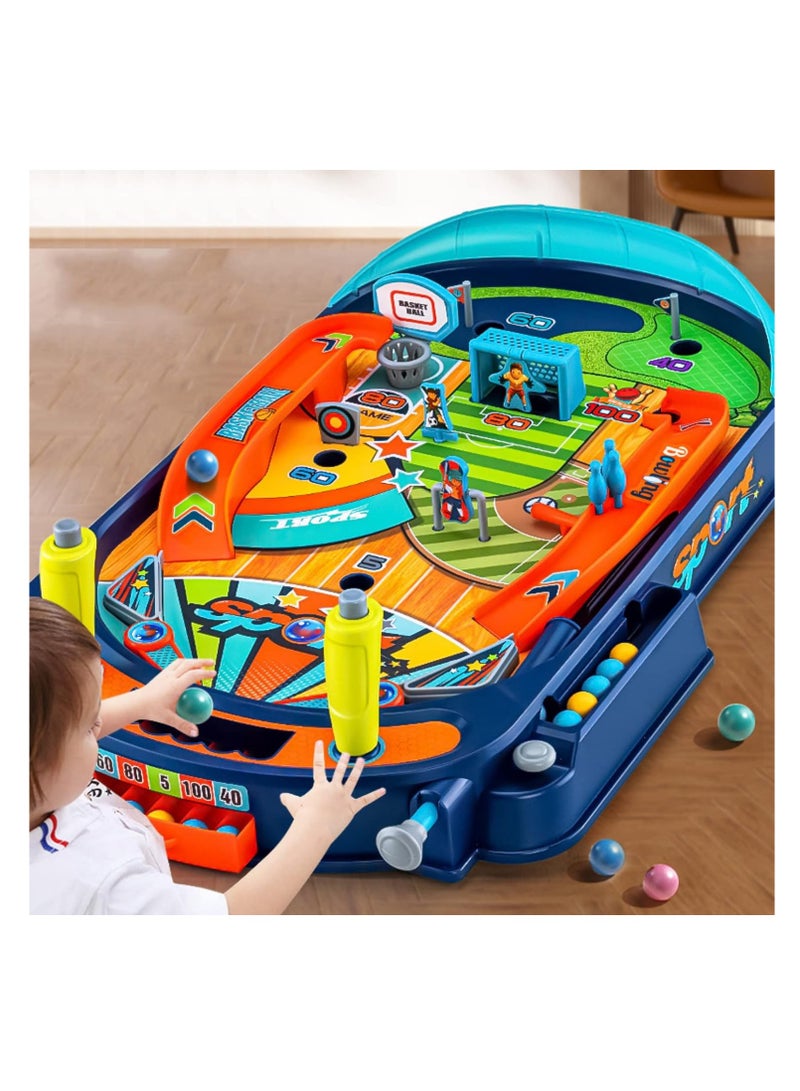 Mytoys Old School My First Pinball Table, Preschool Toy, Suitable for 12 Months, 1-2 Years Old Toddler Girls Pinball Machine for Kids,Baseball Pinball Game Table for Kids 3+ 2 Players