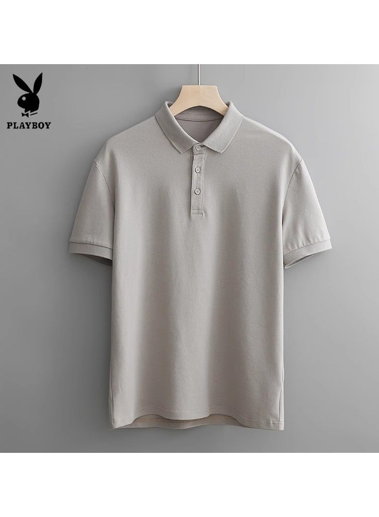 Playboy High end Summer Pure Cotton Polo Shirt Men's Short Sleeves