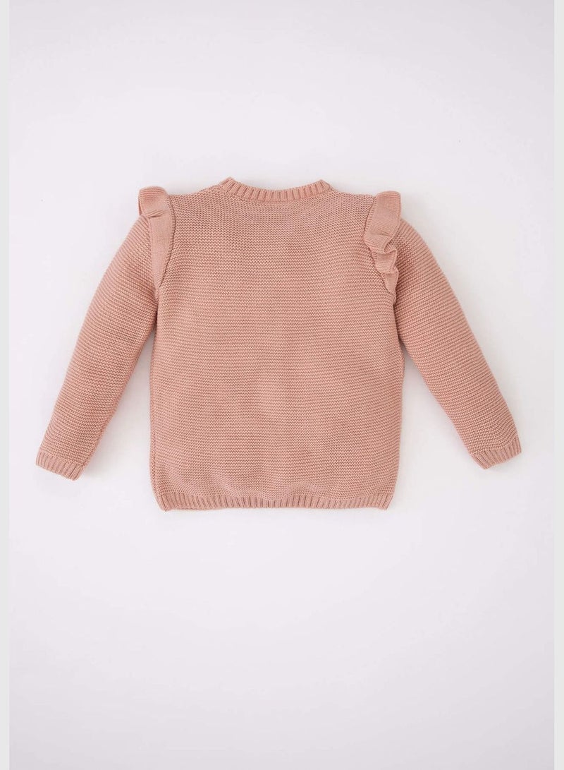 BabyGirl Bike Neck Long Sleeve Tricot Cardigan