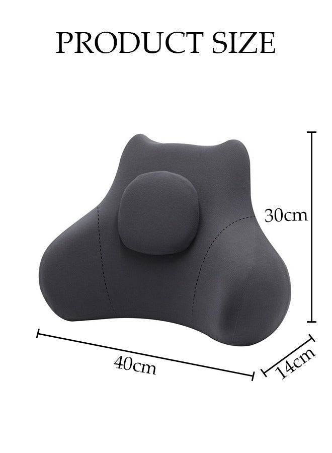 Lumbar Support Pillow for Office Car Back Support Pillow with Memory Foam Pad Back Cushion for Back Pain Relief Improve Posture Cushion