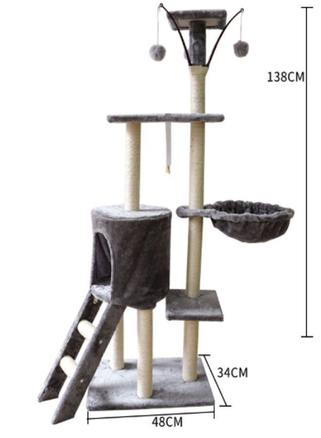 Multi-Level Kitten Play Tree home with Scratching Post